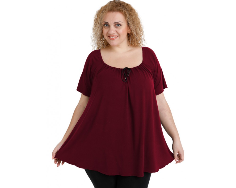 A20-245 Alpha blouse - Bordeaux Plus Size