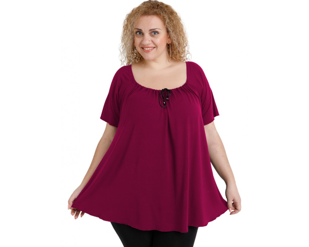 A20-245 Alpha blouse - Fuchsia Plus Size