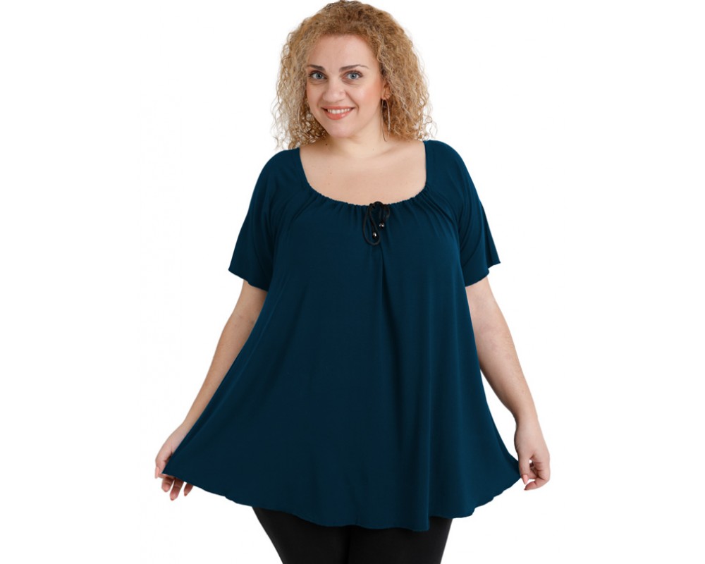 A20-245 Alpha blouse - Petrol Plus Size