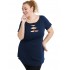 A20-246 Classic blouse - Navy Blue