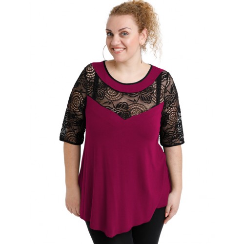 A20-247D Alfa blouse - Fuchsia