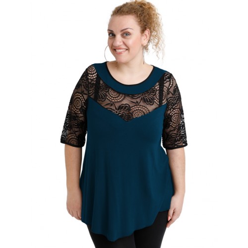 A20-247D Alfa blouse - Petrol