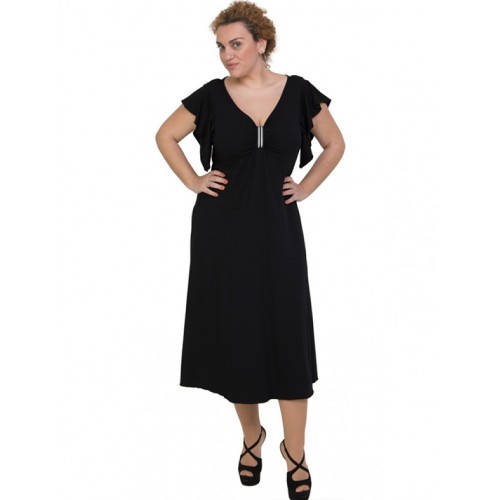 A20-255F Long dress - Black