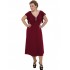 A20-255F Long dress - Bordeaux