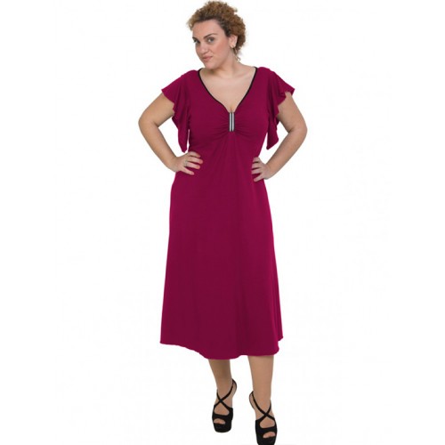 A20-255F Long dress - Fuchsia