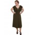 A20-255F Long dress - Khaki Dark