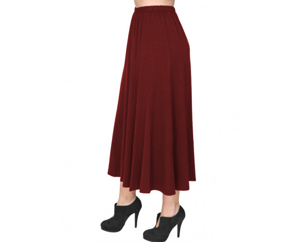 A20-260 Fitted closh skirt - Bordeaux Plus Size