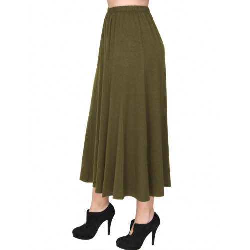 A20-260 Fitted closh skirt - Khaki Dark