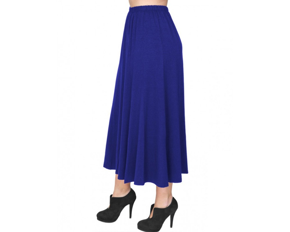 A20-260 Fitted closh skirt - Royal Blue Plus Size
