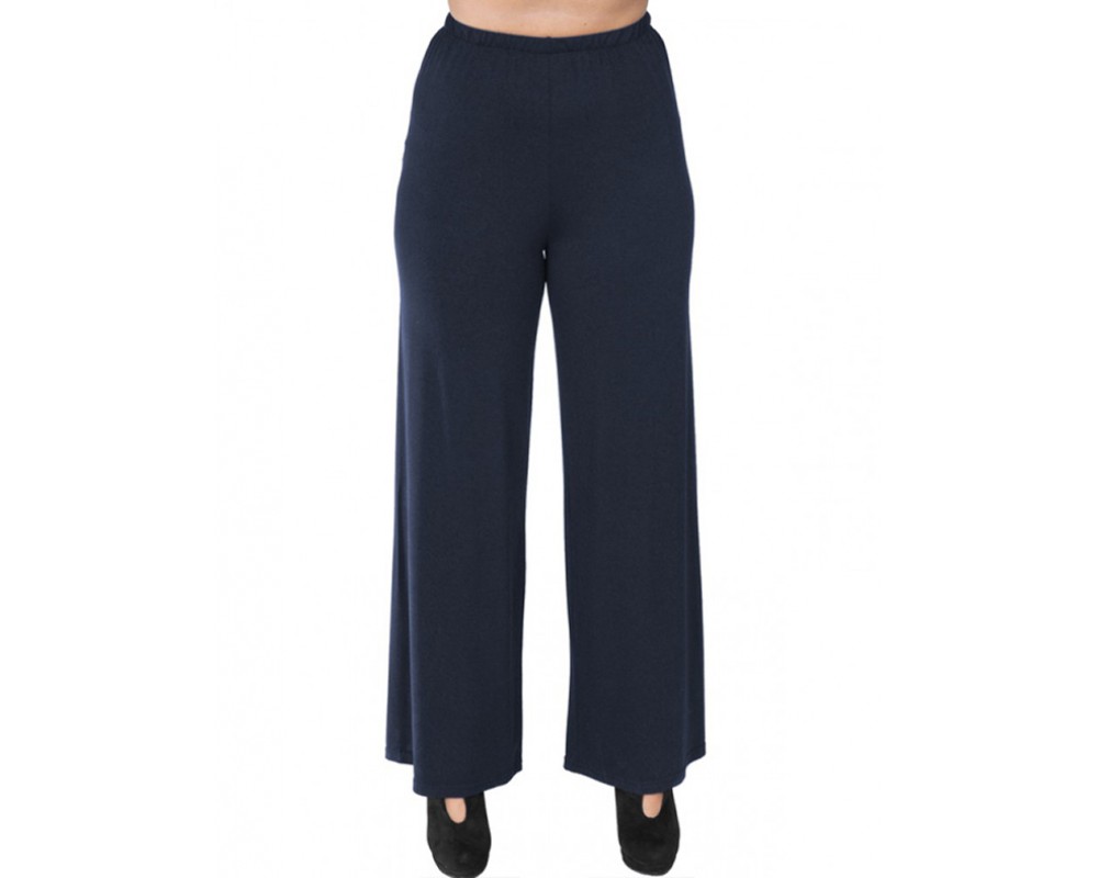 A20-267 Fitted culuotte - Navy Blue Plus Size