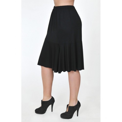 A20-268 Evaze fitted skirt with ruffles - Black