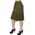 A20-268 Evaze fitted skirt with ruffles - Khaki Dark