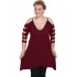A20-282 Evaze blousedress - Bordeaux
