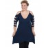 A20-282 Evaze blousedress - Navy Blue