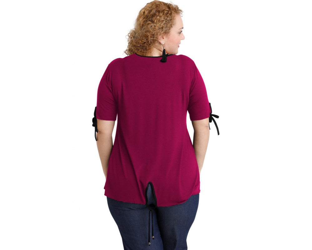 A20-287 Classic blouse - Fuchsia Plus Size