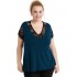A20-288D Evaze blouse with lace - Petrol