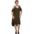 A20-293F Long dress - Khaki Dark