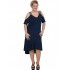 A20-293F Long dress - Navy Blue