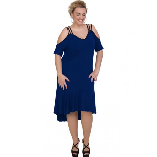 A20-293F Long dress - Royal Blue