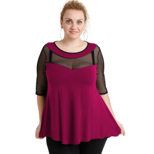 A20-5547 Classic blouse - Fuchsia