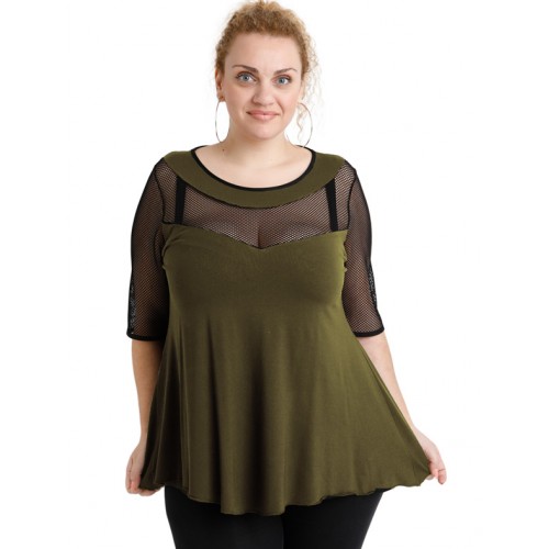 A20-5547 Classic blouse - Khaki