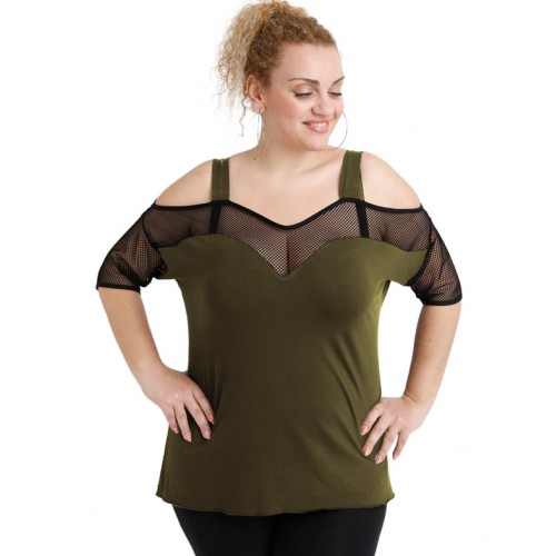 A20-5548 Raglan blouse - Khaki A20-5548 Raglan blouse - Khaki