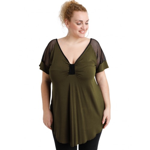 A20-5579 Classic blouse - Khaki A20-5579 Classic blouse - Khaki