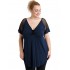 A20-5579 Classic blouse - Navy Blue
