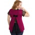 A20-5589 Evaze blouse with net on the back - Fuchsia