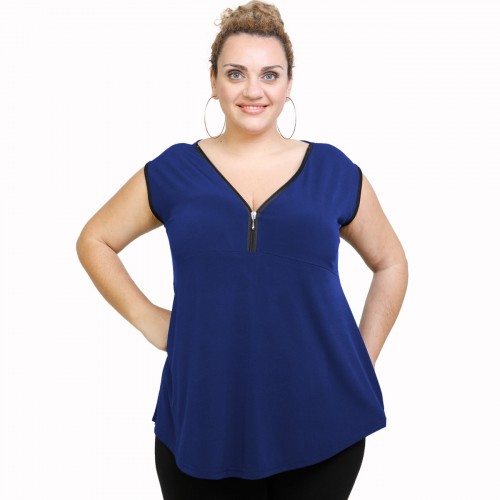 A21-127AF Alpha Blouse - Royal Blue