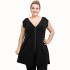 A21-176AF Evaze Blouzedress - Black