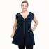 A21-176AF Evaze Blouzedress - Navy Blue