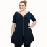 A21-176F Evaze Blouzedress - Navy Blue