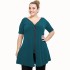 A21-176F Evaze Blouzedress - Petrol