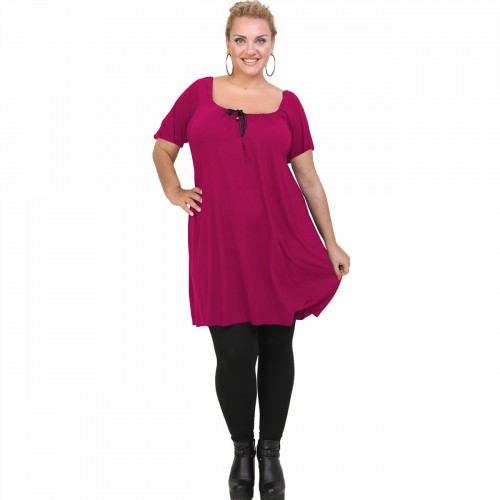 A21-245M Evaze Blouzedress - Fuchsia