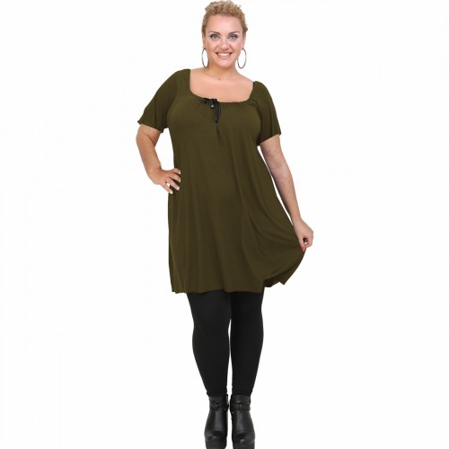 A21-245M Evaze Blouzedress - Khaki