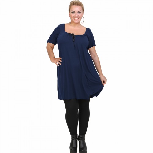 A21-245M Evaze Blouzedress - Navy Blue