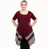 A21-517 Blouse with pattern - Bordeaux