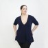 A22-108LV Evaze blouse - Navy Blue