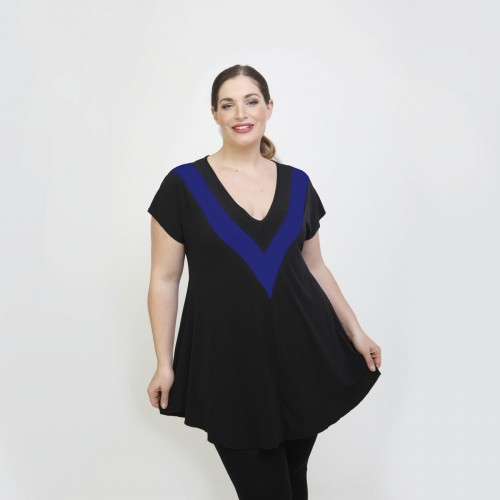 A22-109V Evaze blouse - Royal Blue