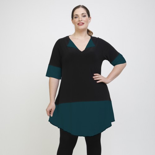 A22-120 Evaze Blousedress - Petrol