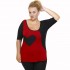 A22-124 Classic blouse with heart - Bordeaux