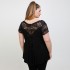 A22-189DA Evaze blouse with lace - Black