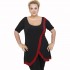 A22-197 Blousedress with pattern - Bordeaux