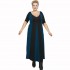 A22-296 Long dress - Petrol
