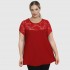 A23-113D Blouse with Lace on chest and sleeve end - Dark red
