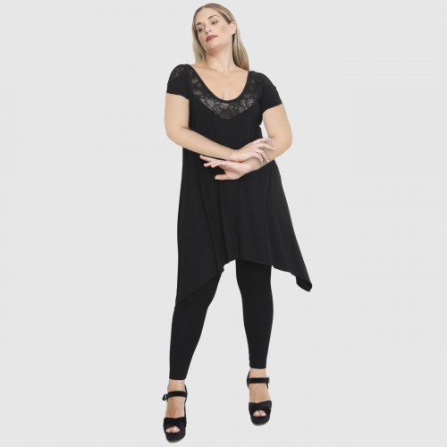 A23-182D Evaze Blousedress - Black A23-182D Evaze Blousedress - Black