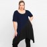 A23-182K Evaze Blousedress - Navy Blue