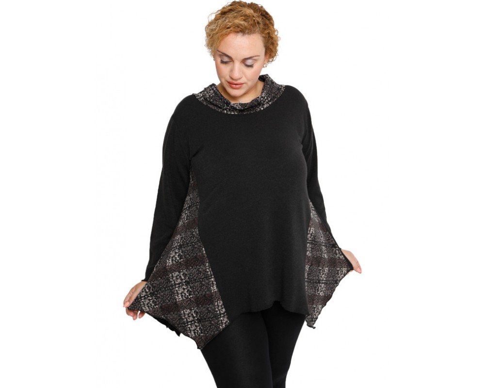 B19-1265 Knitted blouse Plus Size