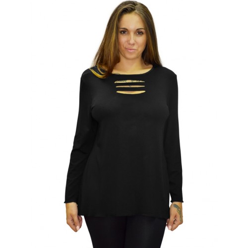 B19-208Z Classic blouse - Black